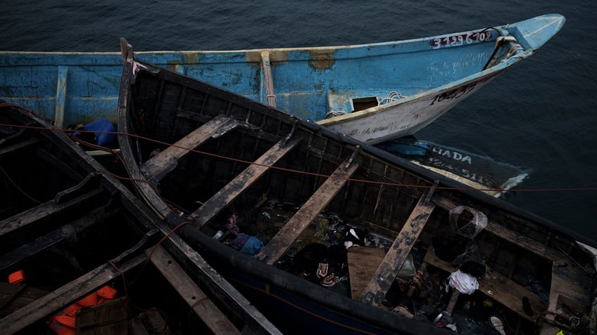 Empty boats in the Canary Islands