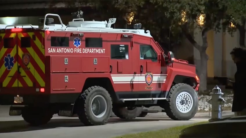 SAFD fire truck at officer-involved shooting