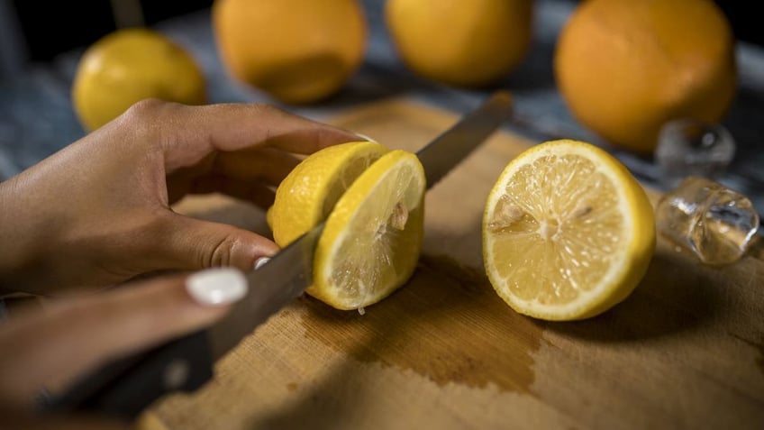 Lemons being cut 