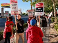 700 hotel union workers launch 48-hour strike at Virgin Hotels casino near Las Vegas Strip