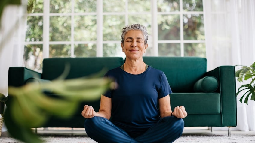 Woman meditating