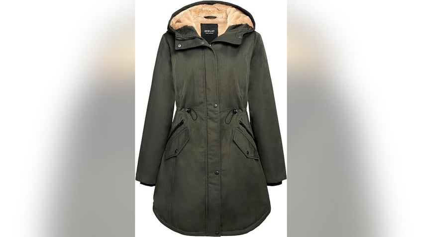 You'll love the fleece lined feel of this parka.