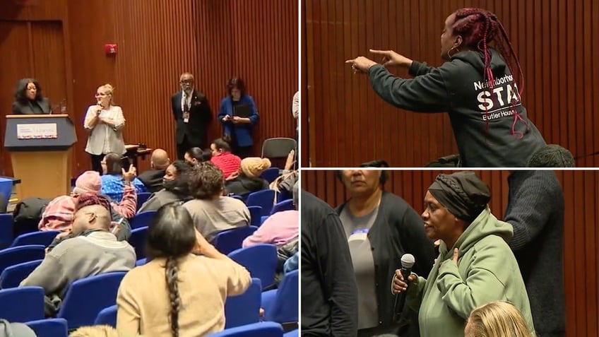 Furious Bronx residents expressed their anger Monday after learning they were powerless to stop a massive 2,200 male-only migrant shelter from opening in their neighborhood.