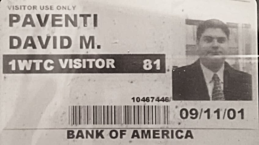 David Paventi's temporary ID card for the World Trade Center on 9/11.