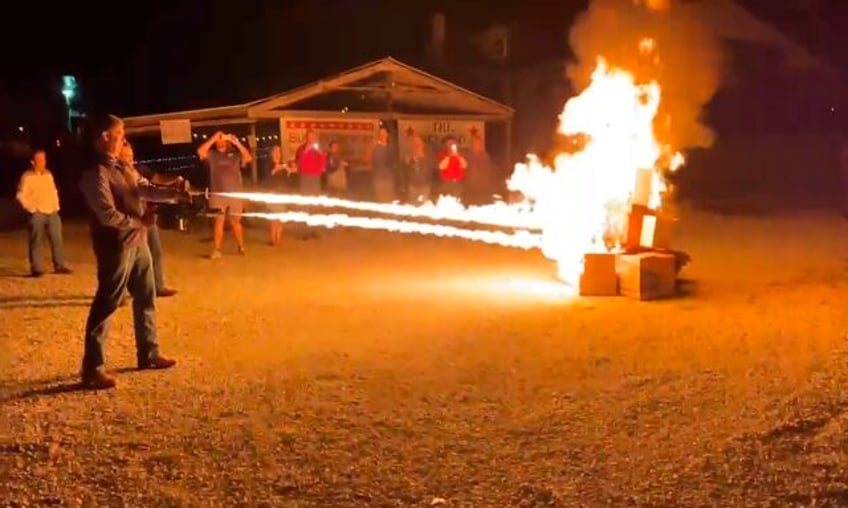 a flamethrower and comments about book burning ignite a political firestorm in missouri