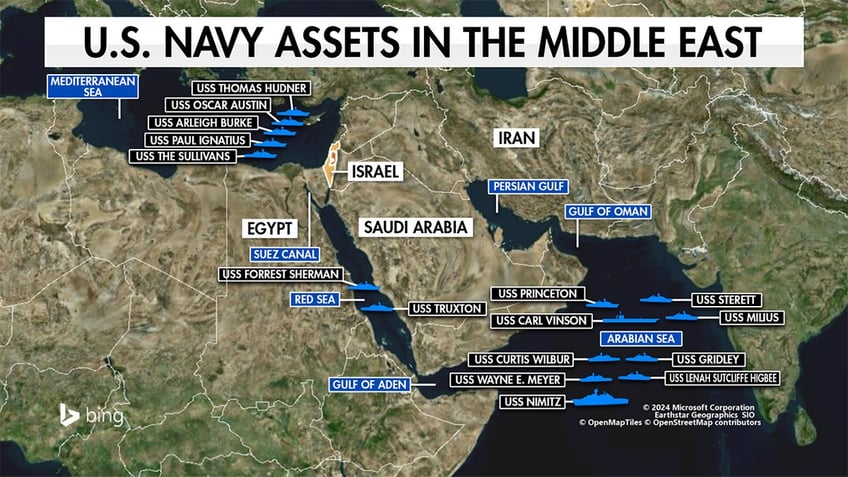 U.S. Navy assets in the Middle East