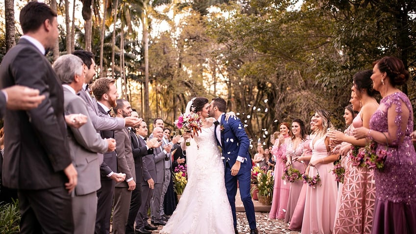 bride and groom at wedding