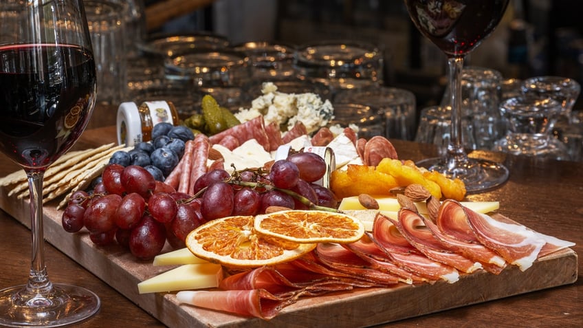 A charcuterie board