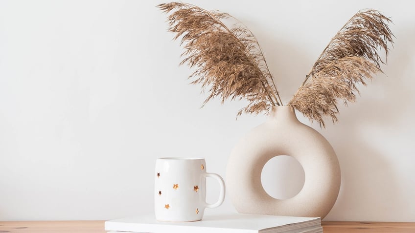 Pampas grass in a vase