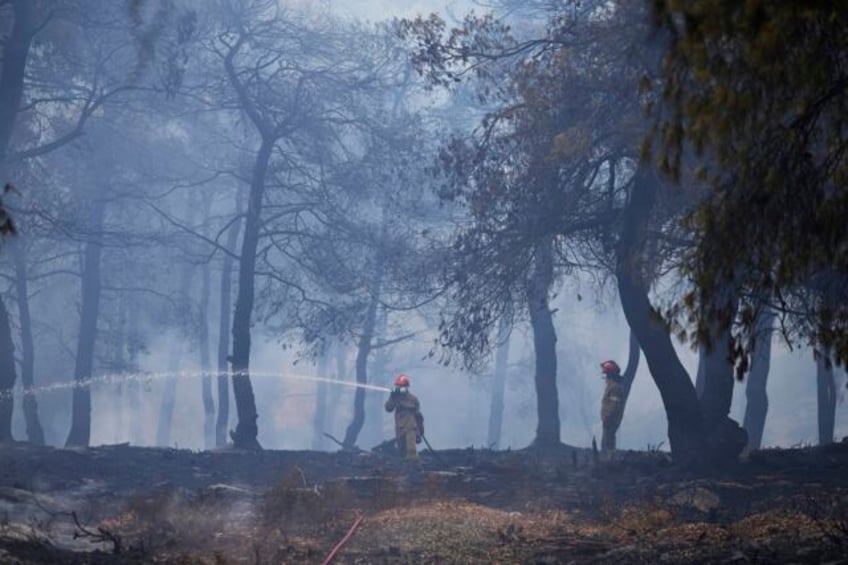 a massive wildfire in northeastern greece is gradually abating with over 700 firefighters deployed