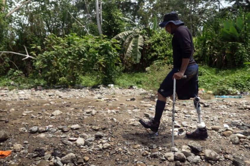 Venezuelan migrant Marcel Maldonado in Panama after walking through the jungle from Colombia