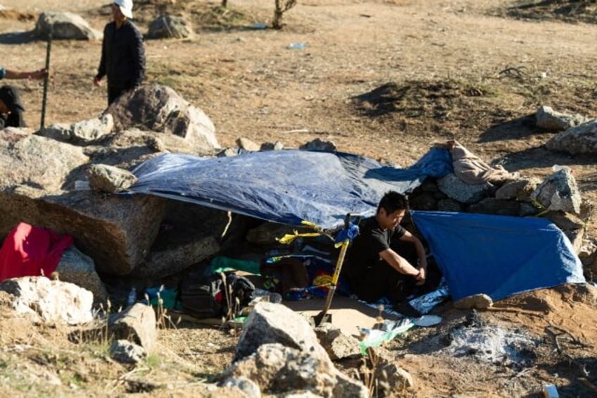 a new normal migrants huddle in open air camps on us border