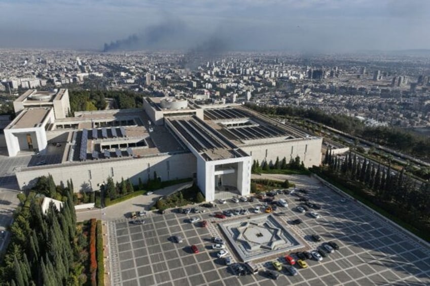 The presidential palace in Damascus on December 8, hours after rebel forces declared they