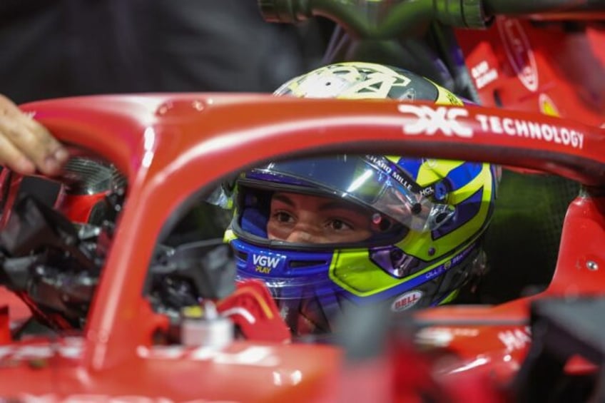 'Star is born': Oliver Bearman sits in his Ferrari car ahead of the Saudi Arabian Grand Pr