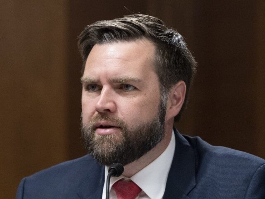 Sen. J.D. Vance, R-Ohio, asks a question during a Senate Special Committee on Aging hearin