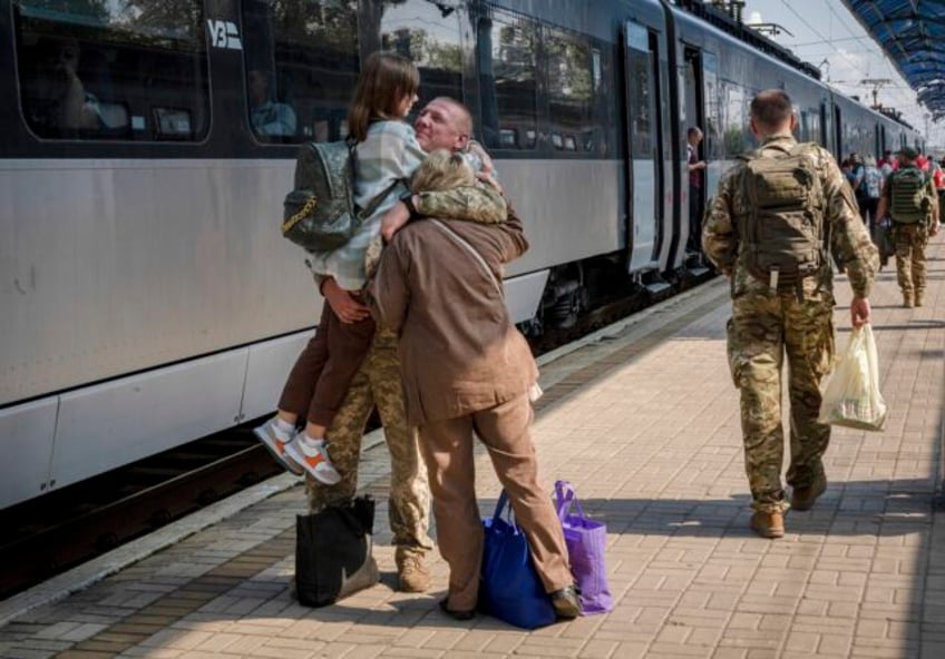 a ukrainian train is a lifeline connecting the nations capital with the front line