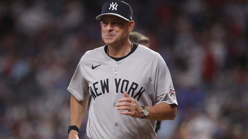 American League manager Aaron Boone