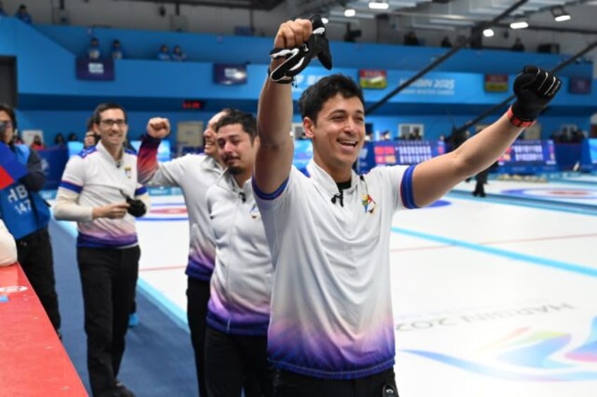 Philippines celebrate after winning men's curling gold