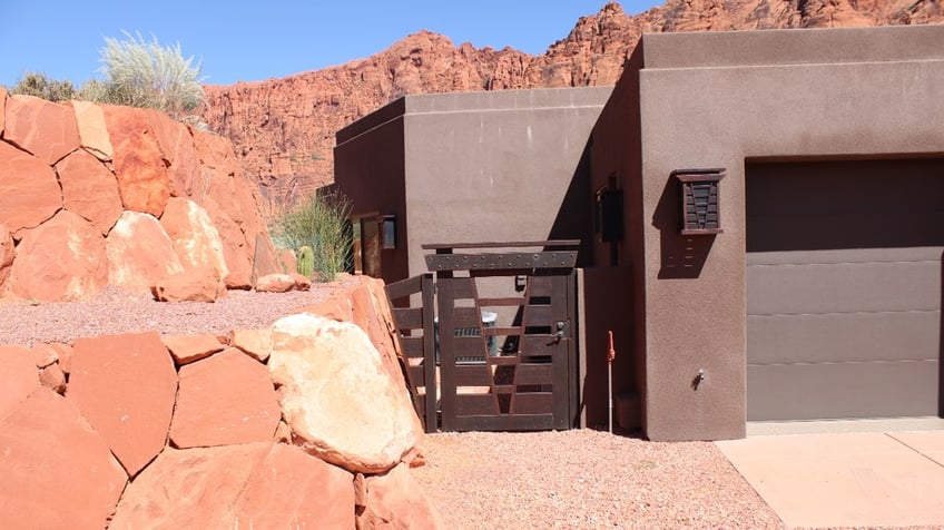 The exterior of Jodi Hildebrant's $5.3 million Ivins, Utah, home