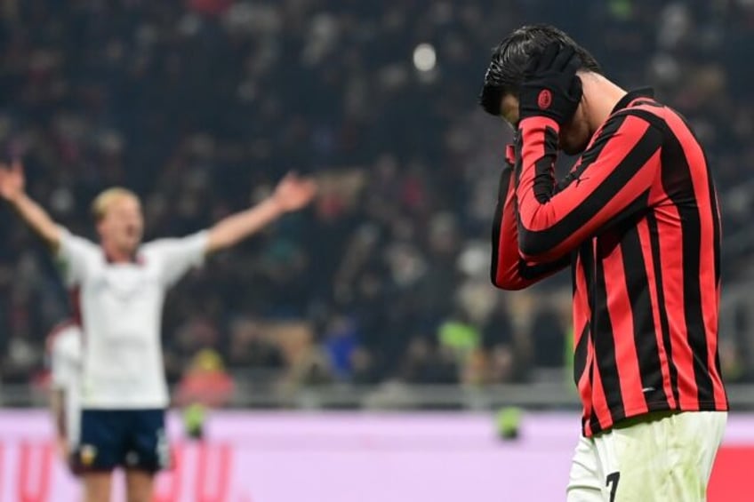 Alvaro Morata missed AC Milan's best chance against Genoa