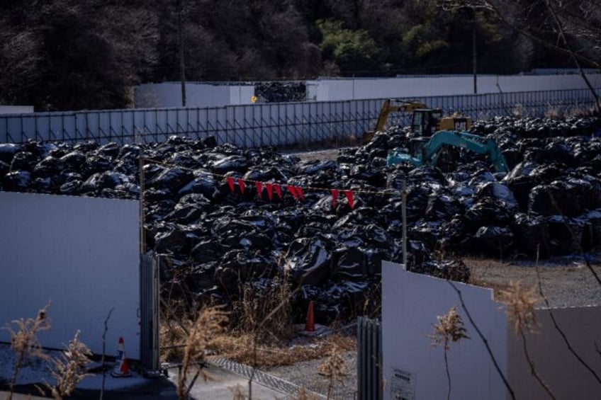 Bags of contaminated soil from the 2011 tsunami-triggered accident Fukushima nuclear plant