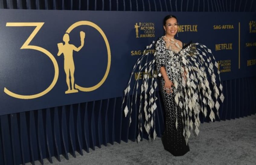 US actress Ali Wong wowed at the Screen Actors Guild Awards in an Iris Van Herpen couture