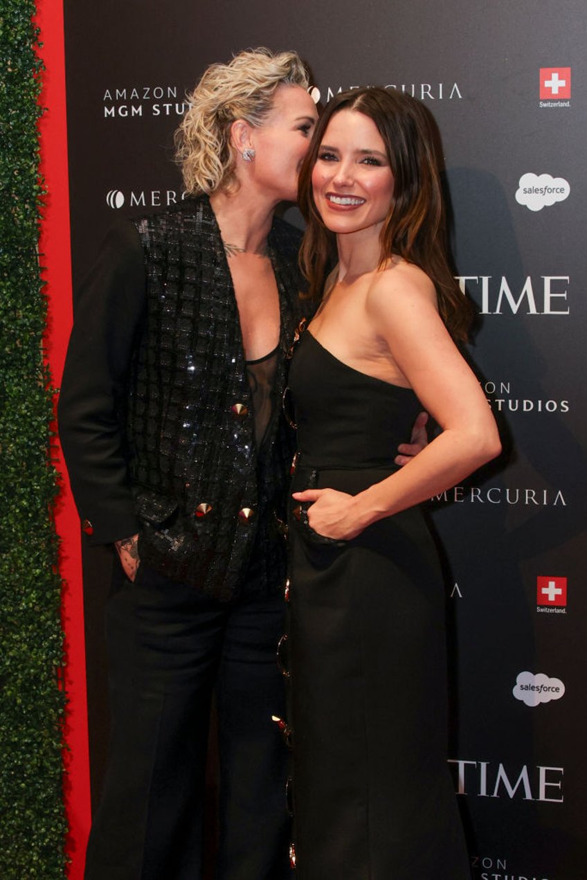 Ashlyn Harris and Sophia Bush at the TIME And Amazon MGM Studios Late-Night Soiree At The Swiss Ambassador's Residence Following White House Correspondents Dinner held on April 27, 2024 in Washington, D.C. (Photo by Bryan Dozier/Variety via Getty Images)
