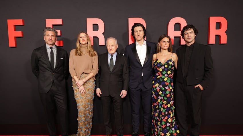 Patrick Dempsey, Shailene Woodley, director Michael Mann, Adam Driver, Penelope Cruz and Gabriel Leone