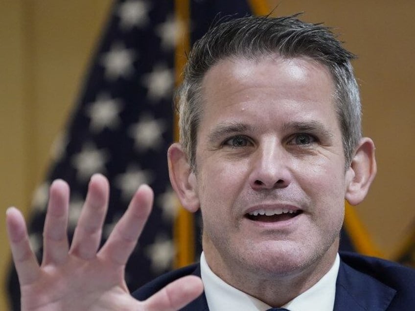 Rep. Adam Kinzinger, R-Ill., speaks as the House select committee investigating the Jan. 6