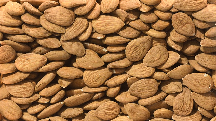 Pile of almonds