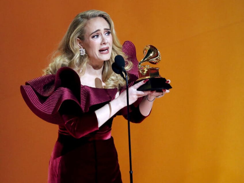 Adele accepts the Best Pop Solo Performance award for “Easy On Me” onstage during the 65th GRAMMY Awards at Crypto.com Arena on February 05, 2023 in Los Angeles, California. (Photo by Johnny Nunez/Getty Images for The Recording Academy)