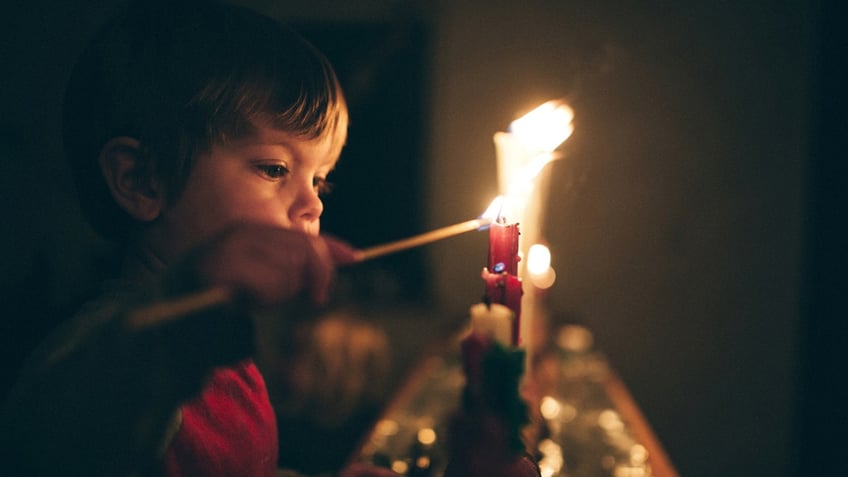 Advent candles lit