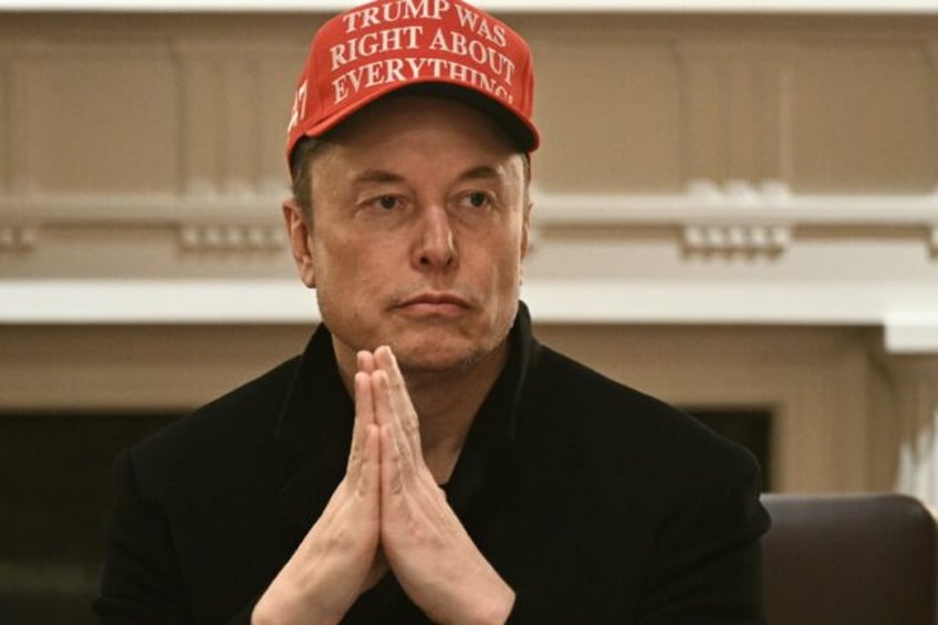 Elon Musk taking part in a White House meeting on March 24, 2025