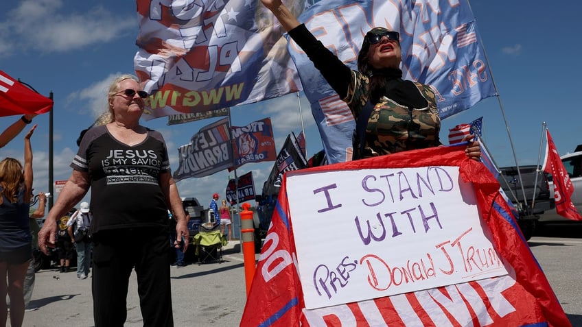 Supporters of former President Donald Trump