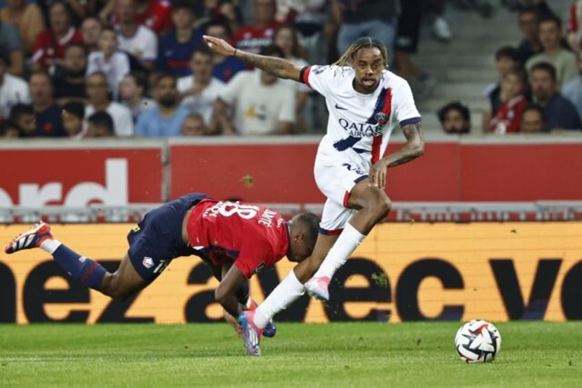 Bradley Barcola (R) leads Paris Saint-Germain's high-scoring attack with four goals in th