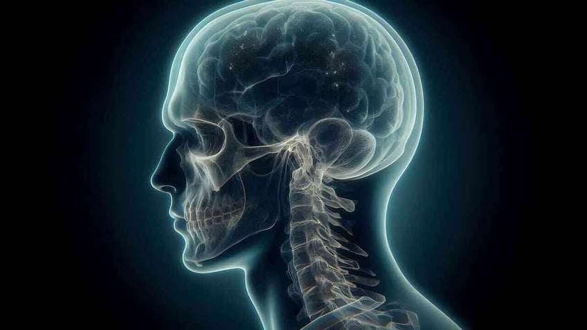 An X-ray of the brain.