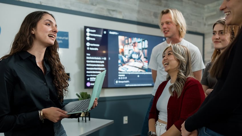 students in AI Lab