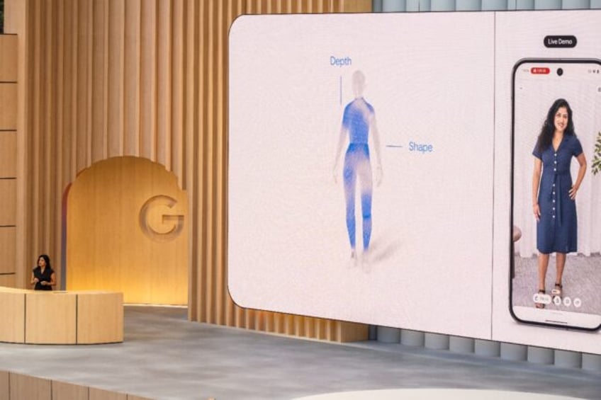 Google advertising and commerce vice president Vidhya Srinivasan shows a new shopping feat
