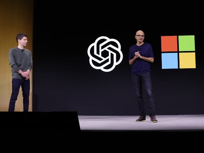 Satya Nadella of Microsoft and Sam Altman of OpenAI