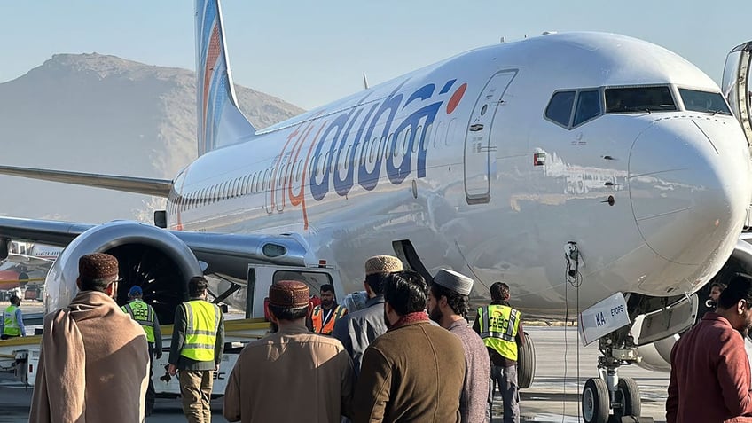 People at Kabul International Airport