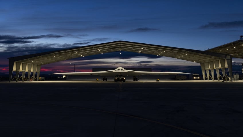 B-21 Raider in hangar