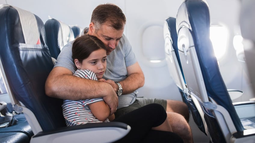 nervous flight passenger on plane