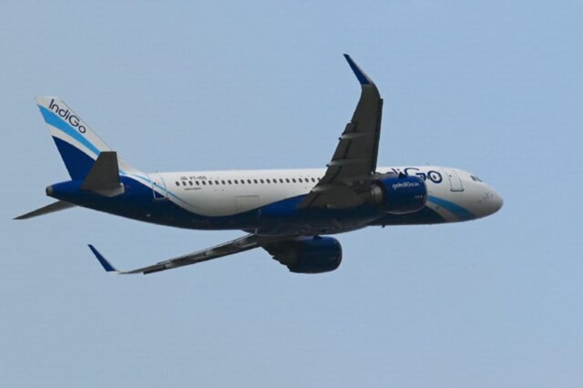 An Indigo airlines aircraft takes off at the Mumbai International airport in Mumbai on Jun