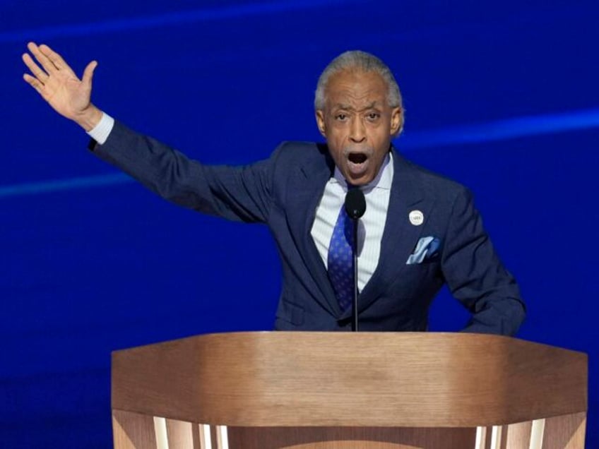 Rev. Al Sharpton speaks during the Democratic National Convention Thursday, Aug. 22, 2024,