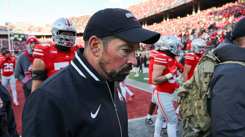 Ryan Day walks off field