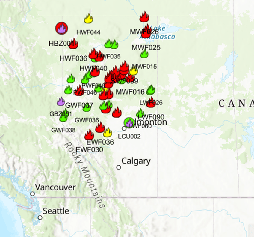 alberta wildfires disrupt 7 of canadas oil production