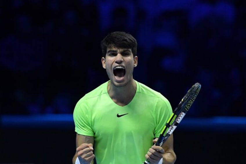 alcaraz beats troubled rublev to keep atp finals hopes alive