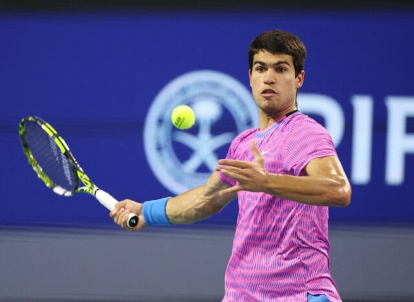 Carlos Alcaraz beat Gael Monfils of France in the third round of the Miami Open on Monday.