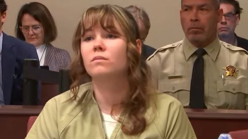 Hannah Gutierrez Reed wears khaki jail uniform at her sentencing