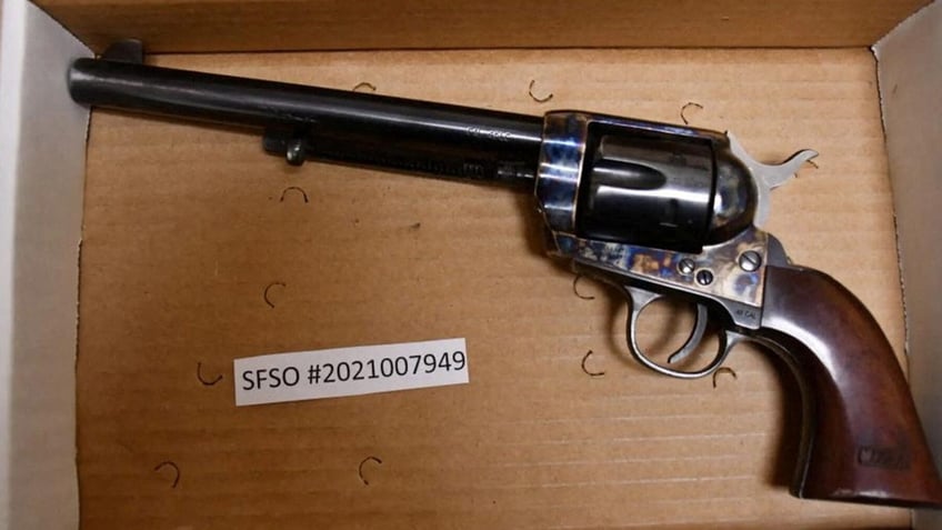 The Colt .45 Army revolver Alec Baldwin was using on the set of "Rust" when it discharged, killing Halyna Hutchins on Oct. 21, 2021.